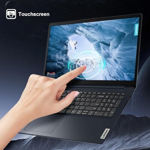 聯想IdeaPad 1i筆記型電腦。 15.6 FHD觸控式螢幕。 英特爾酷睿i5-1235U處理器。 16GB記憶體。512GB固態硬碟。 網絡監視器。 高清多媒體介面(High Definition Multimedia Interface) Wi-Fi 6。 Windows 11主頁。 藍色:圖片 3