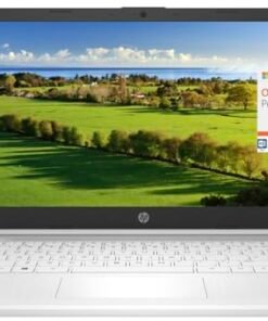 適用於學生業務的HP 2024 14筆記型電腦輕薄筆記本。 四核英特爾N4120。 4GB記憶體。128GB（64GB eMMC+64GB存儲卡）。 一年Office 365。 網絡監視器。 WiFi。 Windows 11S。 Hubxcel白色配件