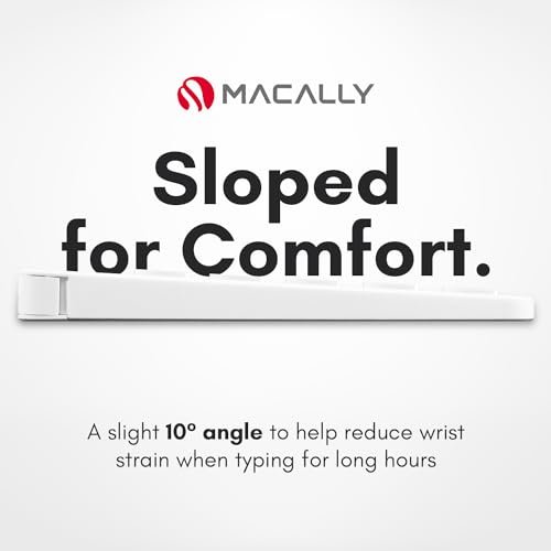 Macally筆記型電腦藍牙數位鍵盤。 蘋果 雨衣。 iMac。 MacBook Pro/Air。 Ipad。 Windows PC。平板電腦。 或臺式電腦-可充電18鍵無線數位鍵盤-白色藍牙10鍵數位鍵盤:圖片 7