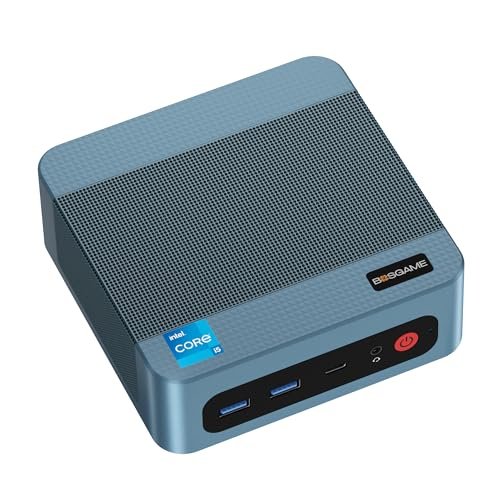 BOSGAME Mini PC Intel Core i5 12450H(8C/12T, up 4.4GHz), 16GB DDR4 RAM 512GB PCIe SSD, Mini Desktop Computer Dual LAN,USB3.2,WiFi6E,4K Triple Display