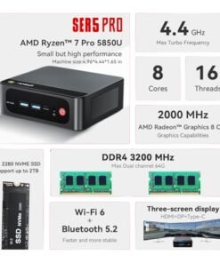 Alternative view of Import placeholder for         Beelink SER5 Pro Mini PC. AMD Ryze-24407199