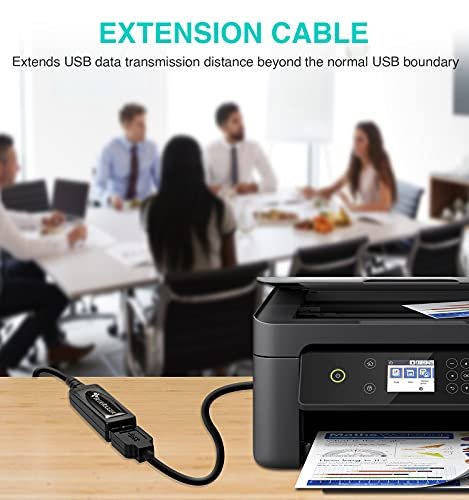 BlueRigger USB延長線(32FT/10M。長有源USB2.0延長線。公轉母中繼器。資料傳輸線)-適用於遊戲機。 打印機。 相機。 鍵盤。 硬碟機:圖片 4