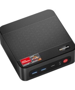 BOSGAME P4迷你PC Ryzen 7 5700U（高達4.5GHz.8C/16T）迷你電腦DDR4 16GB RAM 512GB M.2 PCIe NVMe SSD。 迷你PC Windows 11 Pro |雙2.5G RJ45局域網|HDMI&DP&USB-C |4K 60Hz |WiFi 6E
