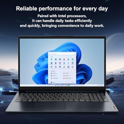聯想IdeaPad 1i筆記型電腦。 15.6 FHD觸控式螢幕。 英特爾酷睿i5-1235U處理器。 16GB記憶體。512GB固態硬碟。 網絡監視器。 高清多媒體介面(High Definition Multimedia Interface) Wi-Fi 6。 Windows 11主頁。 藍色:圖片 4