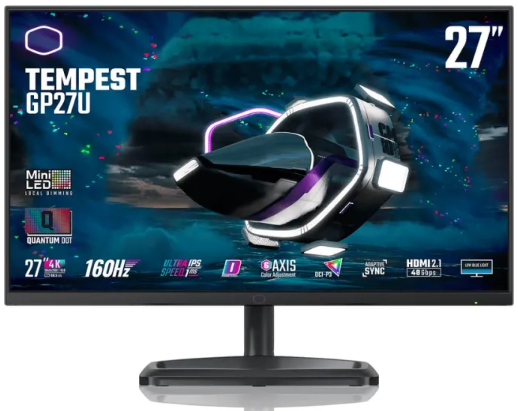Cooler Master Tempest GP27U 電競顯示器 27" 4K UHD 160Hz MiniLED IPS Quantom dot 內置喇叭 90w TypeC - 3840 x 2160